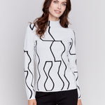 Reversible Mock Neck Fitted Sweater - Sugar River Shoppe
