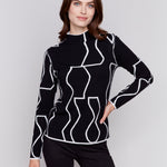 Reversible Mock Neck Fitted Sweater - Sugar River Shoppe