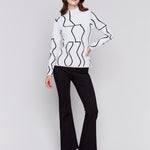 Reversible Mock Neck Fitted Sweater - Sugar River Shoppe
