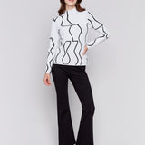 Reversible Mock Neck Fitted Sweater - Sugar River Shoppe