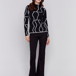 Reversible Mock Neck Fitted Sweater - Sugar River Shoppe
