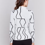 Reversible Mock Neck Fitted Sweater - Sugar River Shoppe