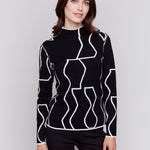 Reversible Mock Neck Fitted Sweater - Sugar River Shoppe