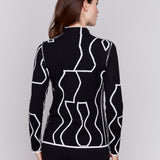 Reversible Mock Neck Fitted Sweater - Sugar River Shoppe