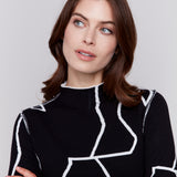 Reversible Mock Neck Fitted Sweater - Sugar River Shoppe
