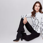 Reversible Mock Neck Fitted Sweater - Sugar River Shoppe