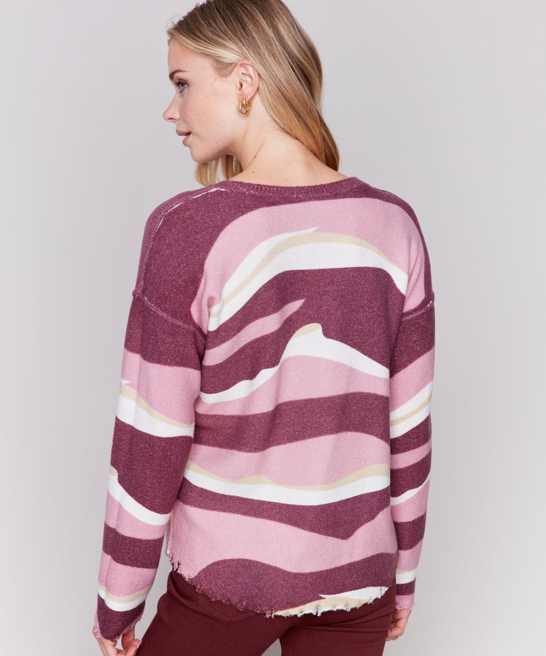 Reversible Plushy Crew Neck Sweater - Sugar River Shoppe
