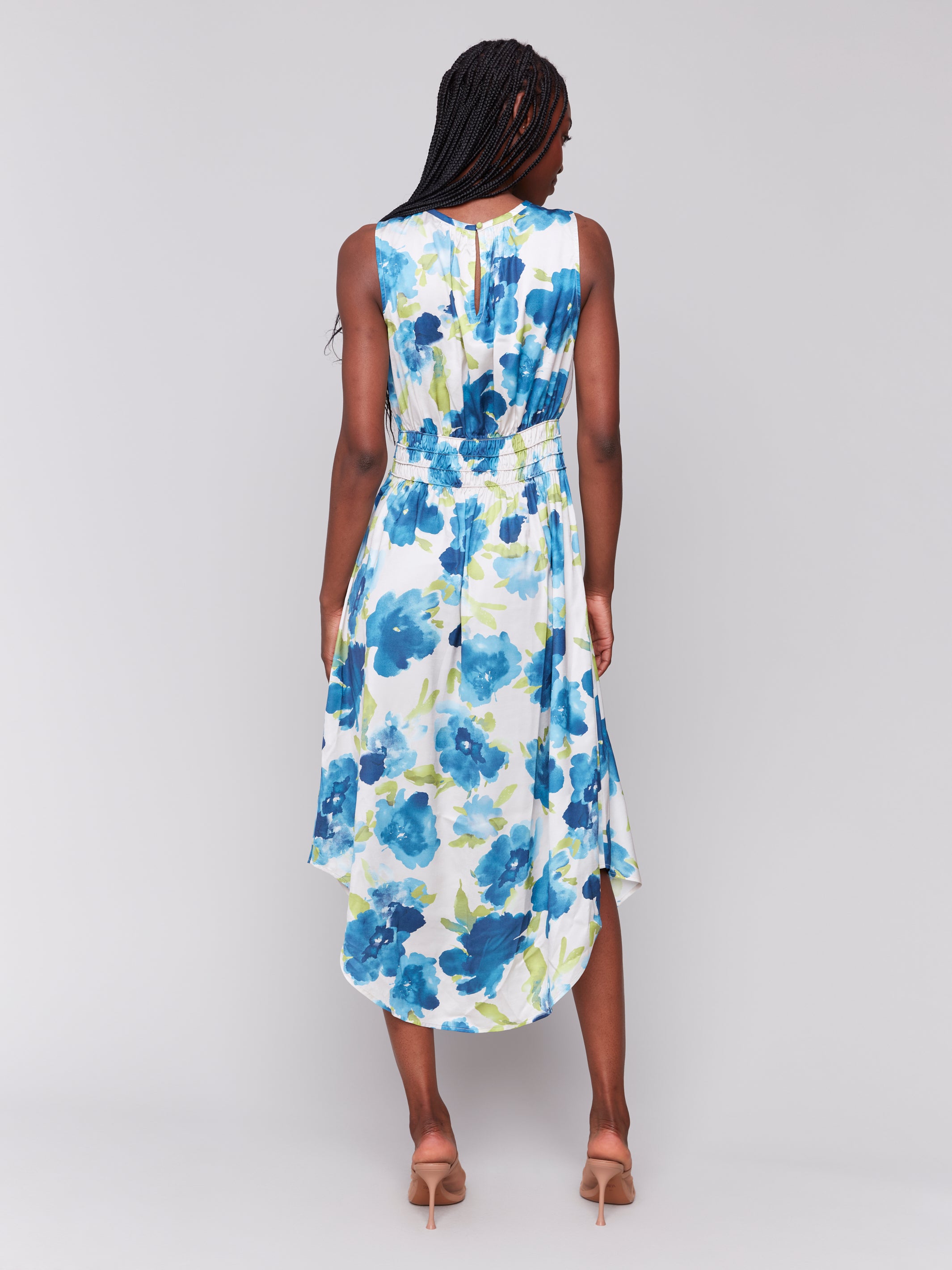 Sleeveless Printed Flowy Dress - Sugar River Shoppe