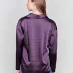 Solid Gutsy Satin Button-Down Shirt - Sugar River Shoppe