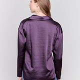 Solid Gutsy Satin Button-Down Shirt - Sugar River Shoppe