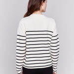 Striped Jacquard Crew Neck Sweater - Sugar River Shoppe