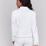 Twill Jean Jacket with Frayed Edges - Sugar River Shoppe