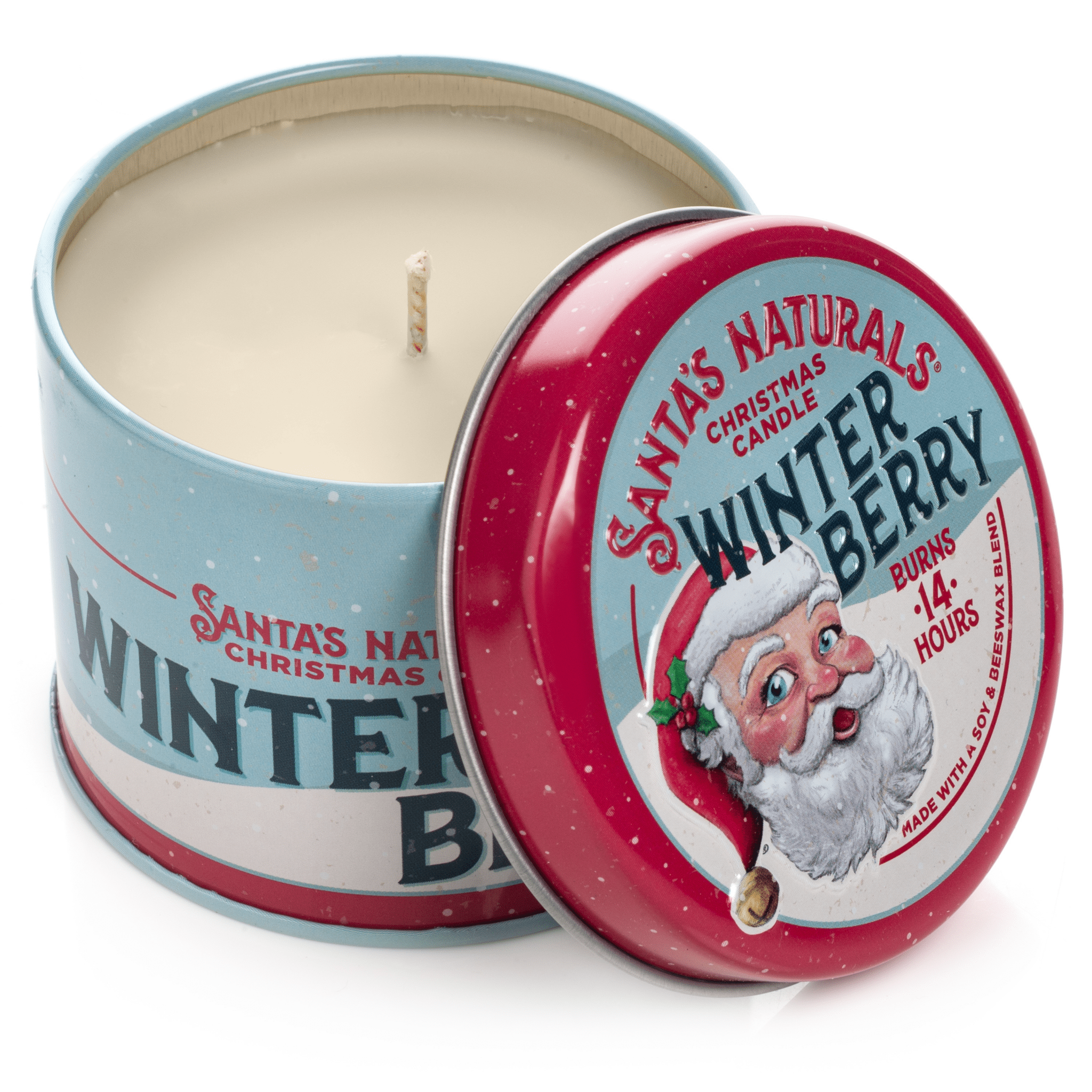 Christmas Candle in Winter Berry 3.5oz Mini - Santa's Naturals - 856930006786 - Sugar River Shoppe - 
