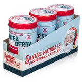 Christmas Candle in Winter Berry 9oz - Santa's Naturals - 856930006427 - Sugar River Shoppe - 