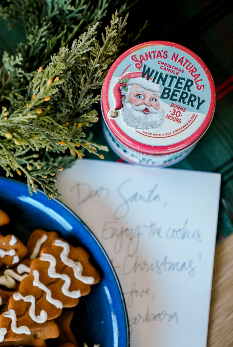 Christmas Candle in Winter Berry 9oz - Santa's Naturals - 856930006427 - Sugar River Shoppe - 