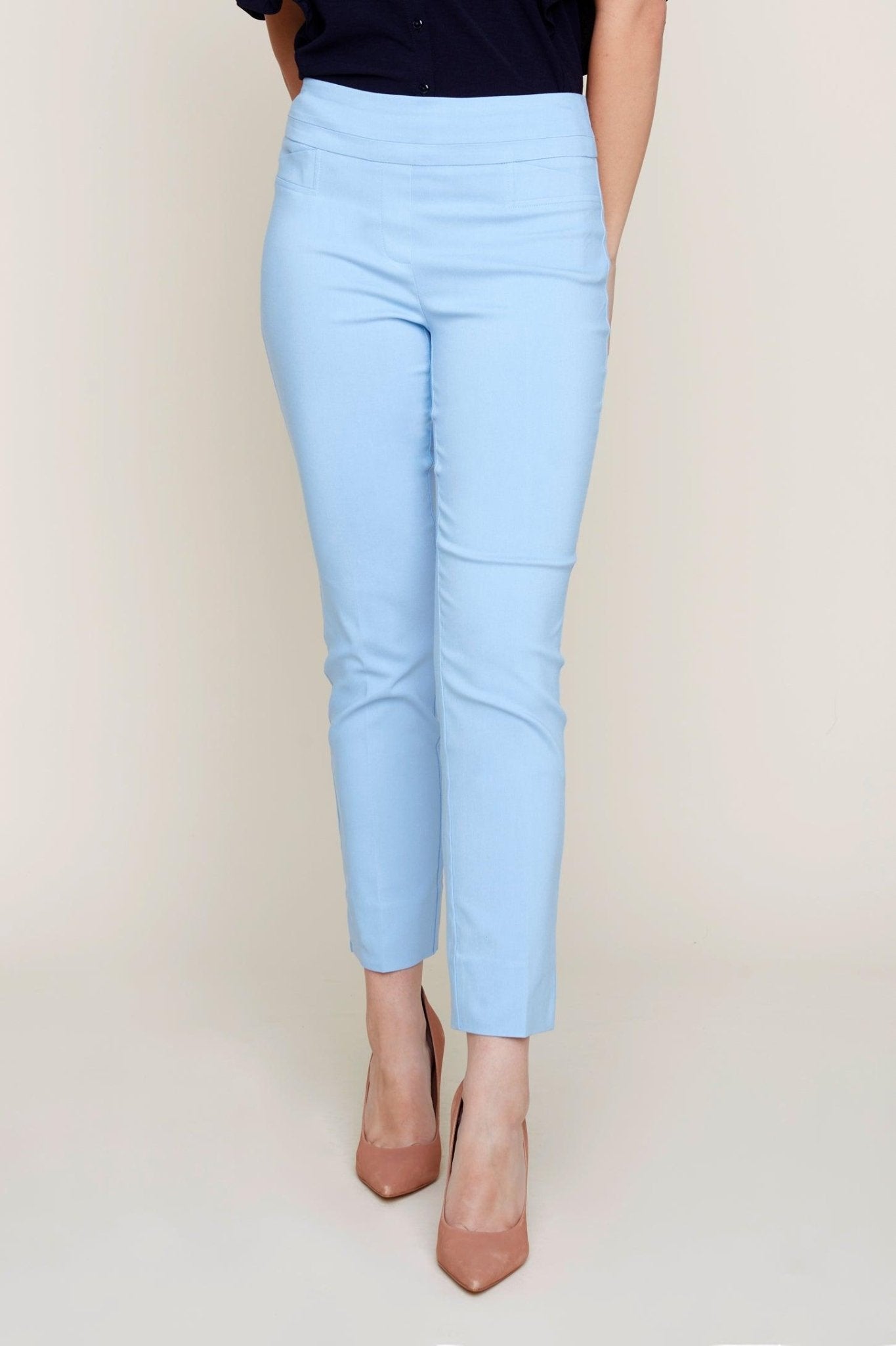 Cigarette Style Woven Ankle Pants - Renuar - 823345420070 - Sugar River Shoppe - 