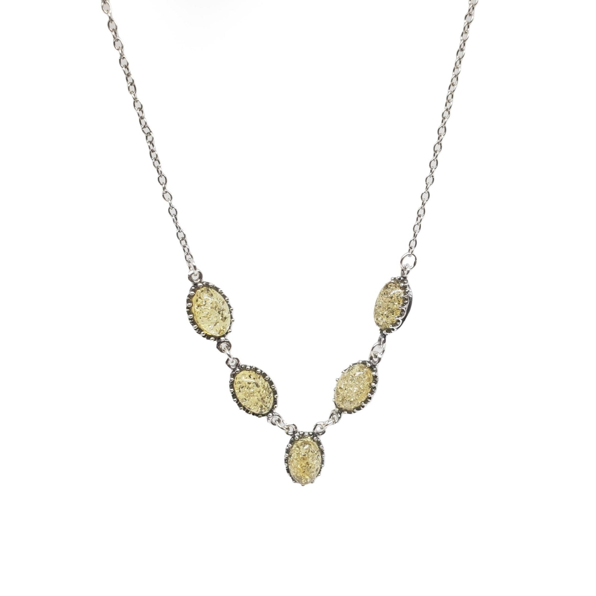 Citrine Amber Sterling Silver Necklace - Amberman - 17039912 - Sugar River Shoppe - 