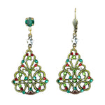 Classic Christmas Tree Crystal Earrings: Leverback - Anne Koplik Designs, Inc. - 73912872 - Sugar River Shoppe - 