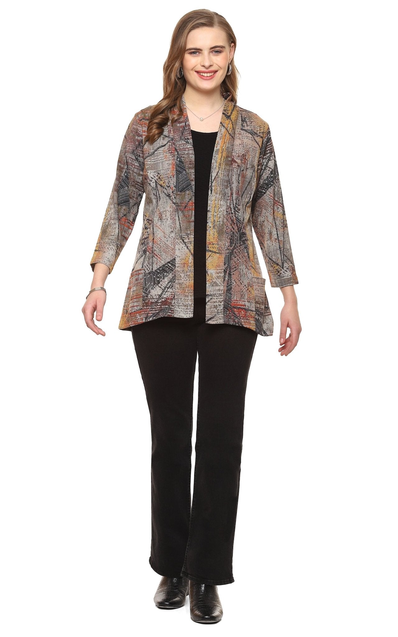 Cleo Open Front Jacket - Parsley and Sage - 16624424 - Sugar River Shoppe - 