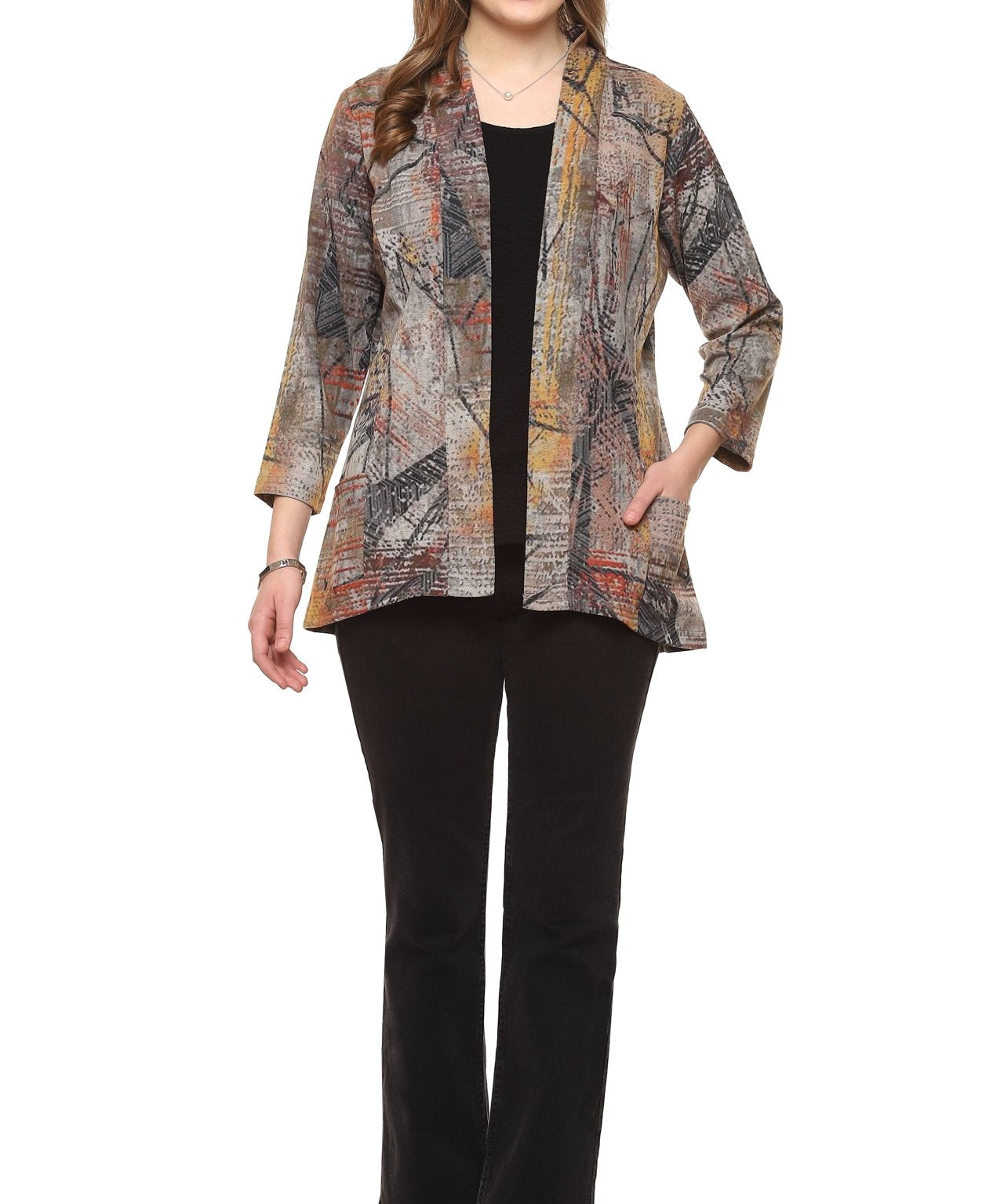 Cleo Open Front Jacket - Parsley and Sage - 16624424 - Sugar River Shoppe - 