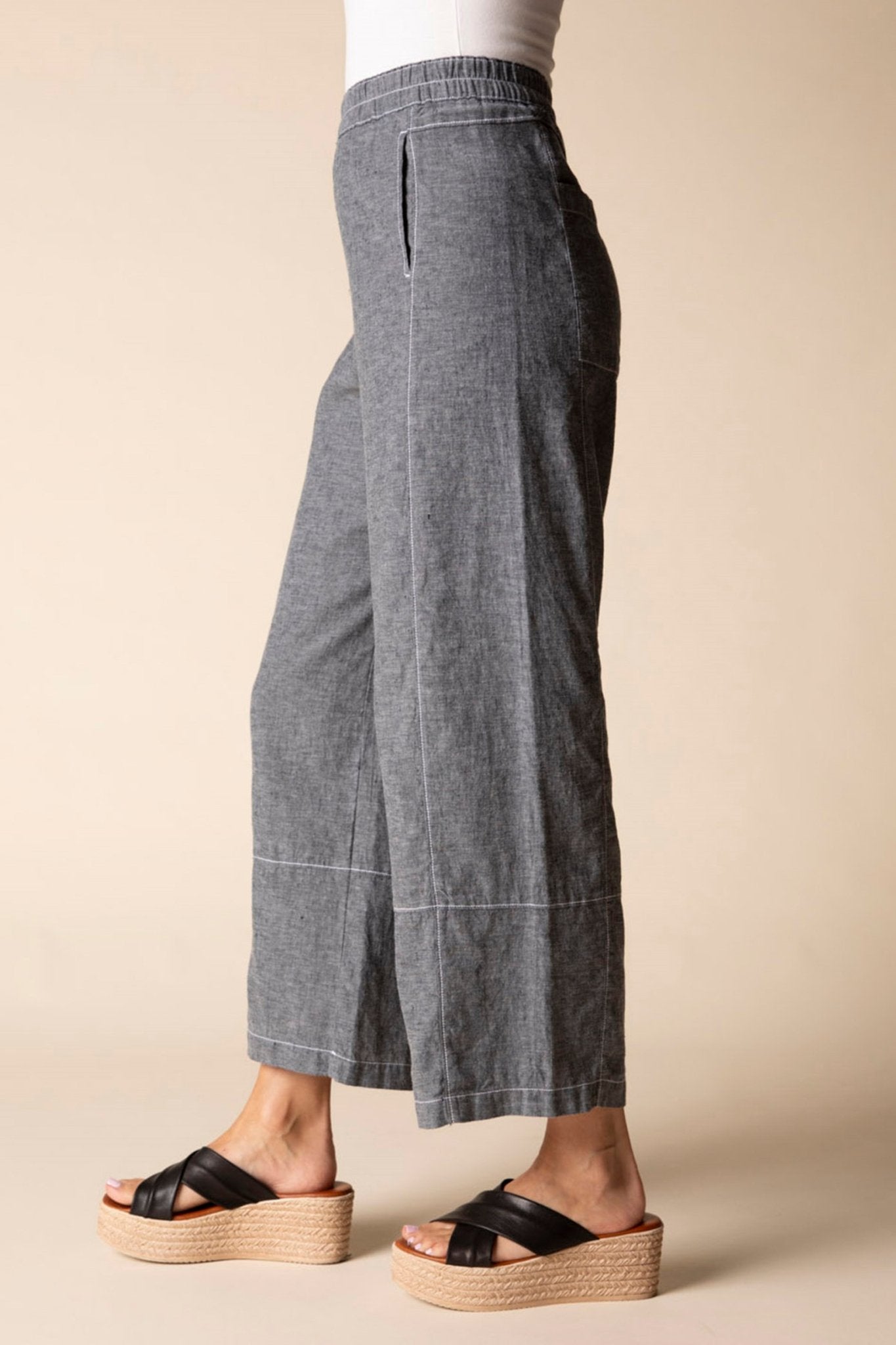 Contrast Seams Crop Pant - Habitat - 194451693727 - Sugar River Shoppe - 