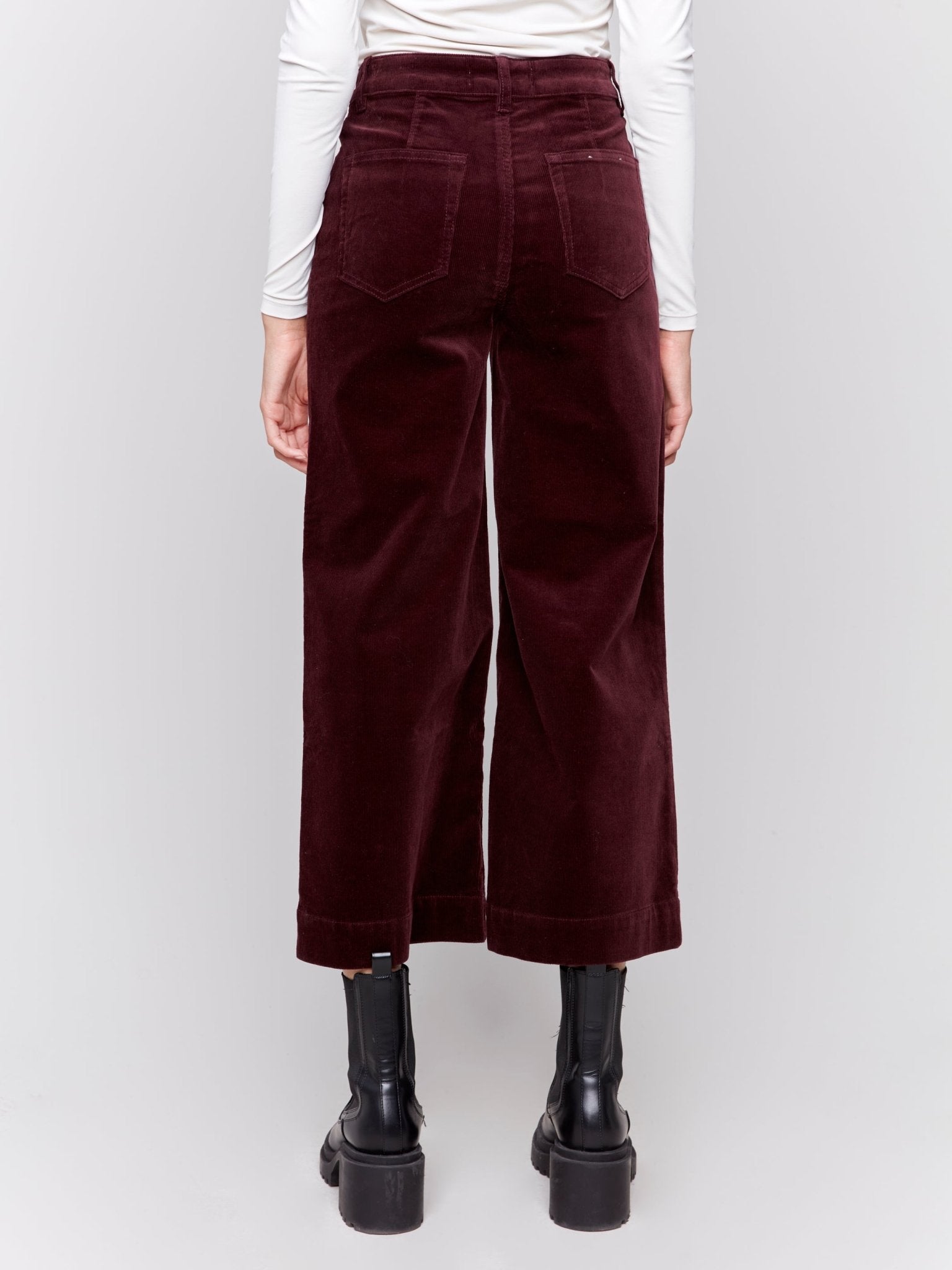 Corduroy Front Patch Pocket, Flare Leg Pant - Charlie B - 690178519406 - Sugar River Shoppe - 