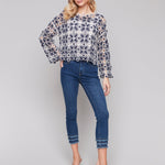 Cotton Blend Crochet Top - Charlie B - 690178634352 - Sugar River Shoppe - 
