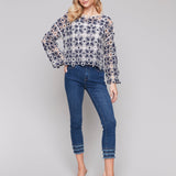 Cotton Blend Crochet Top - Charlie B - 690178634352 - Sugar River Shoppe - 