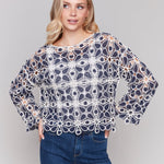 Cotton Blend Crochet Top - Charlie B - 690178634352 - Sugar River Shoppe - 