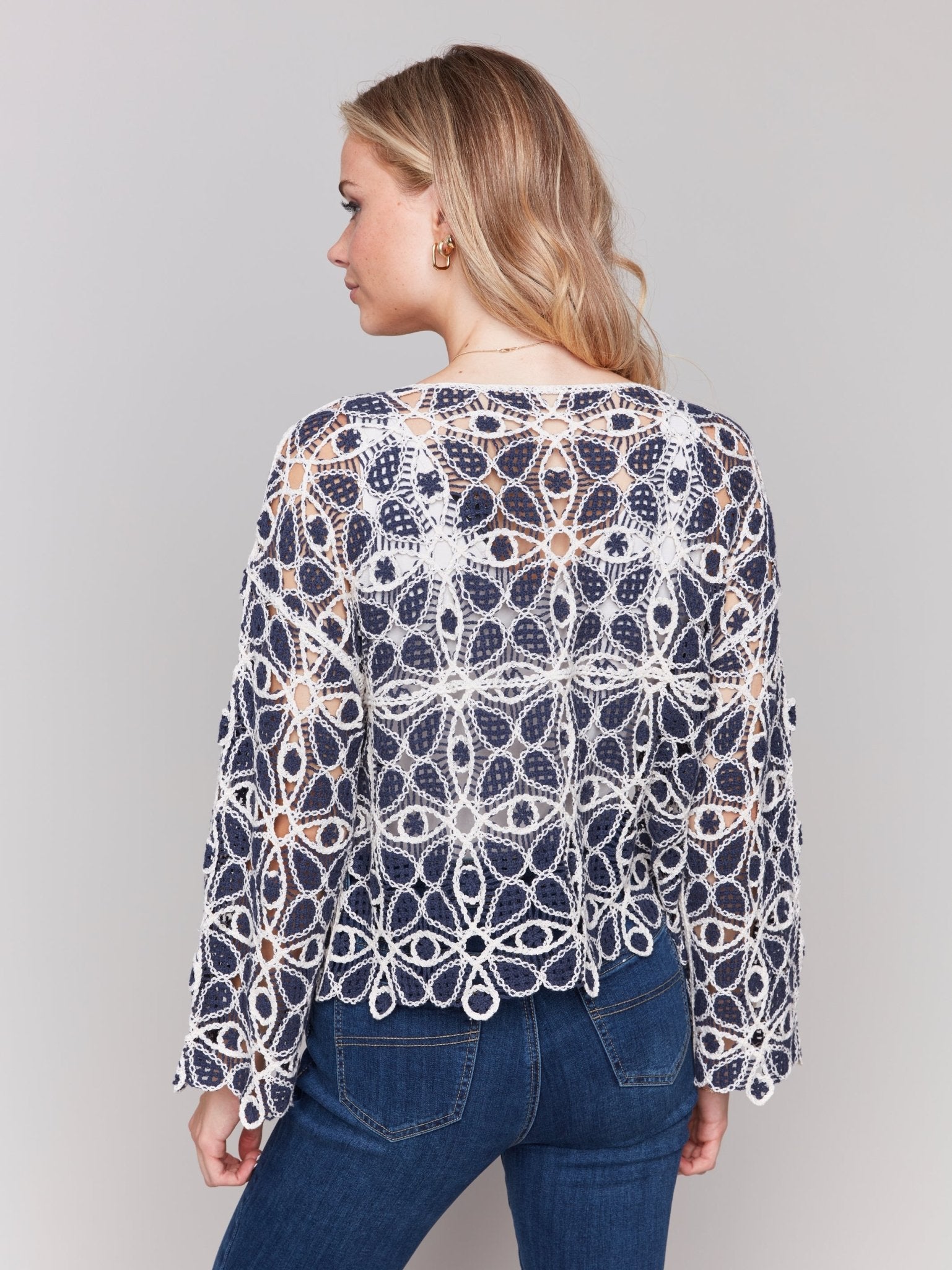 Cotton Blend Crochet Top - Charlie B - 690178634352 - Sugar River Shoppe - 
