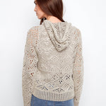 Cotton Crochet Hoodie Sweater - Charlie B - 690178724923 - Sugar River Shoppe - 