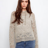 Cotton Crochet Hoodie Sweater - Charlie B - 690178724923 - Sugar River Shoppe - 