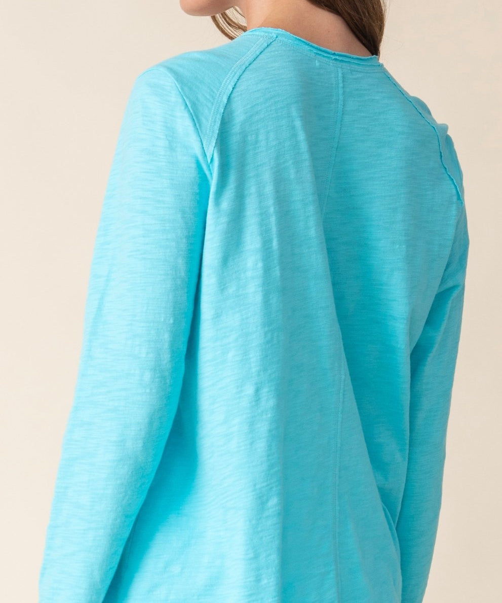 Cotton Pebble Rolled Edge Cardigan - Habitat - 194451551584 - Sugar River Shoppe - 