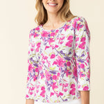 Cozy Rib Floral Everyday Tee - Berry - Habitat - 194451545767 - Sugar River Shoppe - 