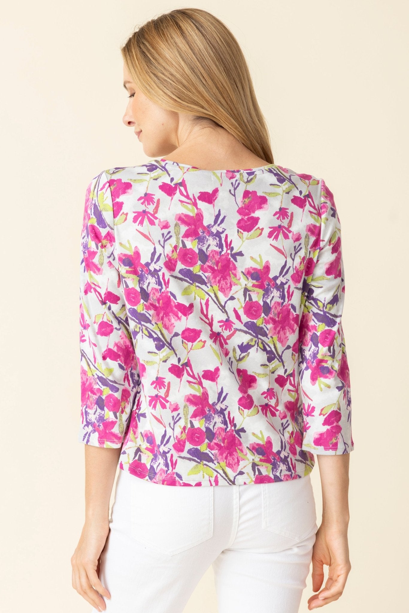 Cozy Rib Floral Everyday Tee - Berry - Habitat - 194451545767 - Sugar River Shoppe - 