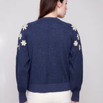 Crew Neck Sweater with Embroidery Details - Charlie B - 690178682292 - Sugar River Shoppe - 
