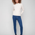 Crew Neck Sweater with Soutache Detail - Charlie B - 690178682834 - Sugar River Shoppe - 