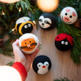 Critter Camp Eco Wool Dryer Balls - bee, pig, cat, sloth,... - Friendsheep - 722698950596 - Sugar River Shoppe - 