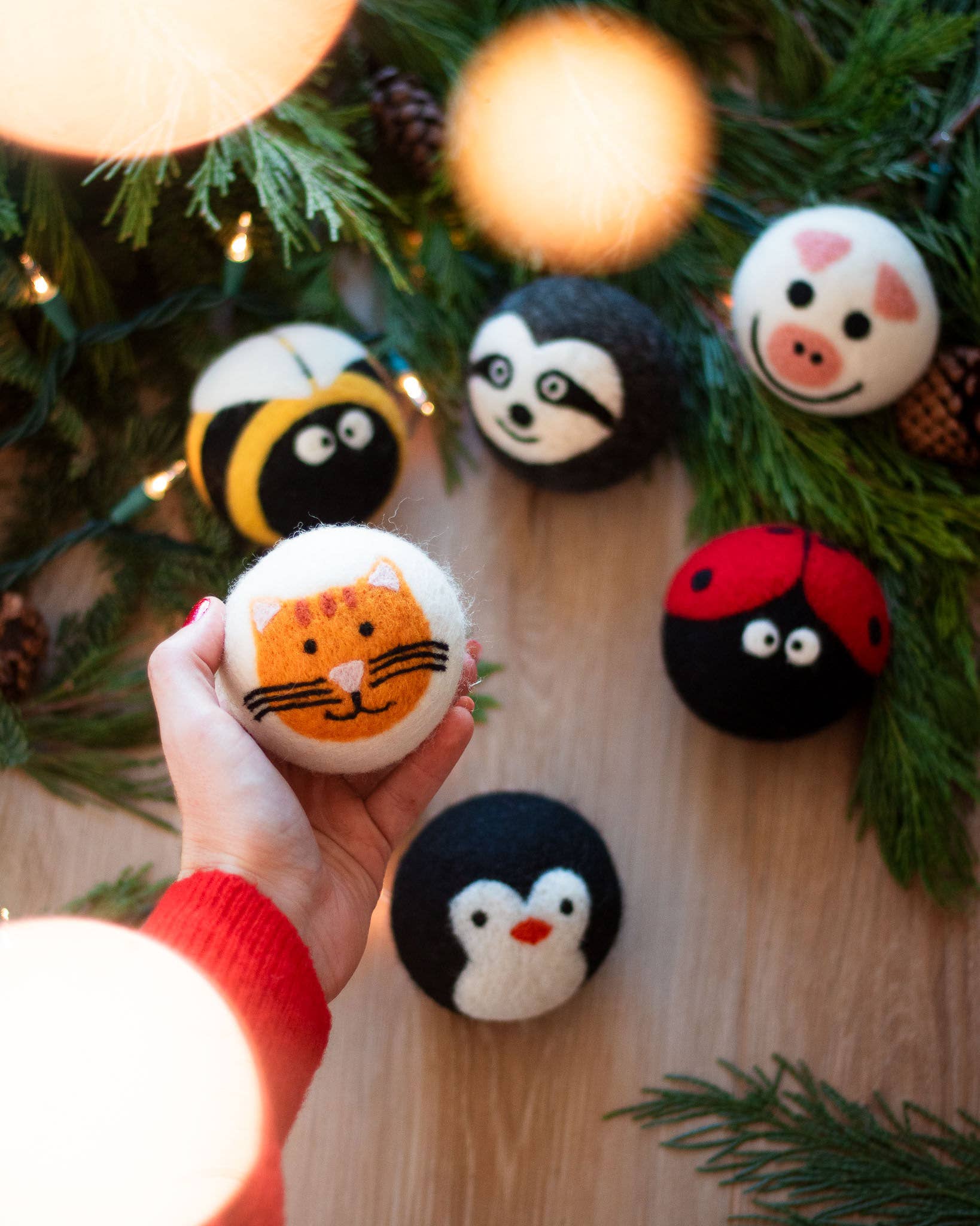 Critter Camp Eco Wool Dryer Balls - bee, pig, cat, sloth,... - Friendsheep - 722698950596 - Sugar River Shoppe - 