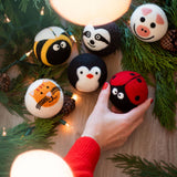 Critter Camp Eco Wool Dryer Balls - bee, pig, cat, sloth,... - Friendsheep - 722698950596 - Sugar River Shoppe - 