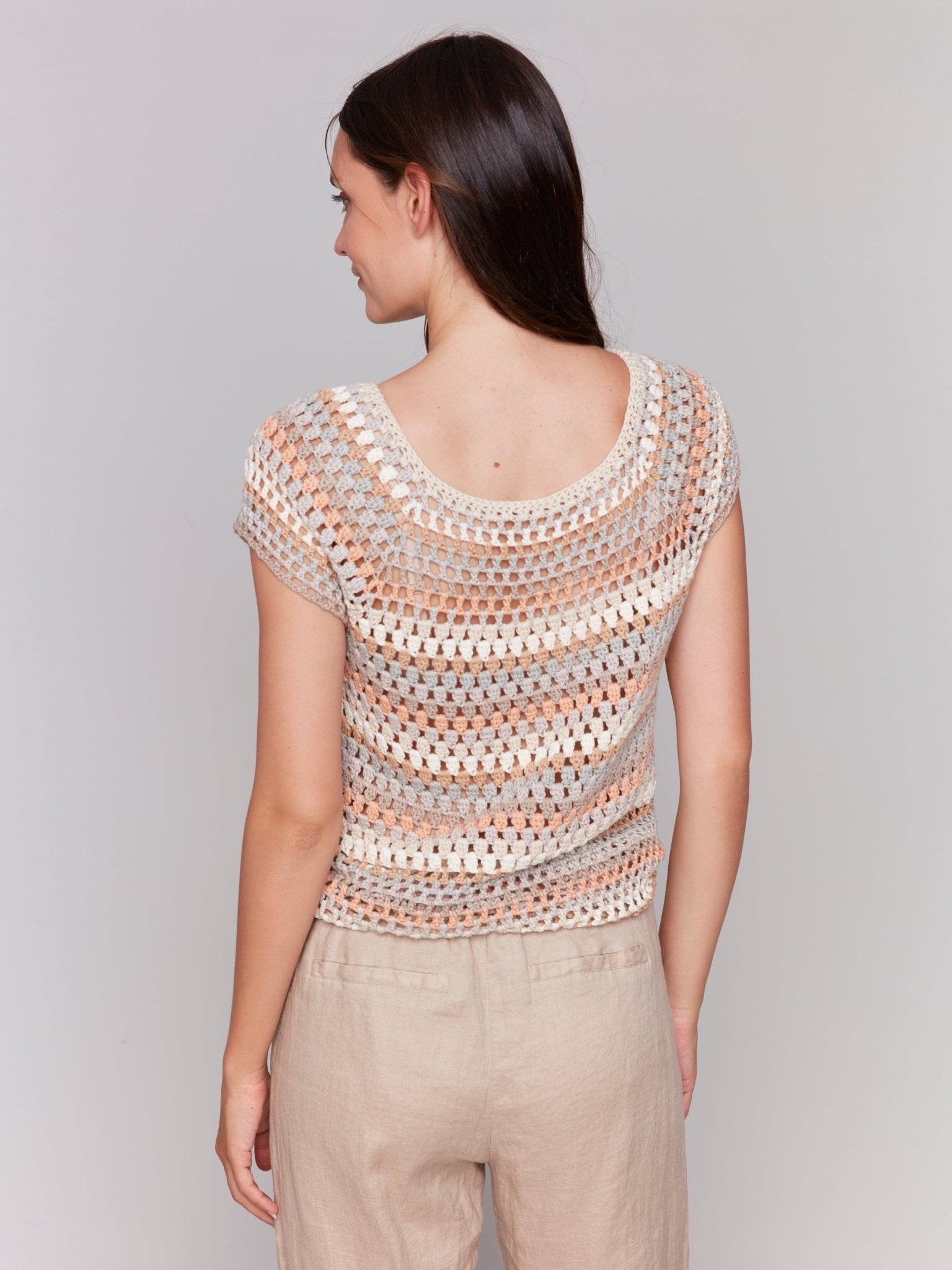 Crochet Cap Sleeve Top - Charlie B - 690178646959 - Sugar River Shoppe - 