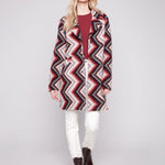 Crochet Design Long Coat with Button Closure - Charlie B - 690178689574 - Sugar River Shoppe - 