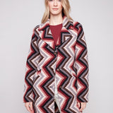 Crochet Design Long Coat with Button Closure - Charlie B - 690178689574 - Sugar River Shoppe - 