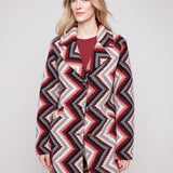 Crochet Design Long Coat with Button Closure - Charlie B - 690178689574 - Sugar River Shoppe - 