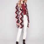 Crochet Design Long Coat with Button Closure - Charlie B - 690178689574 - Sugar River Shoppe - 