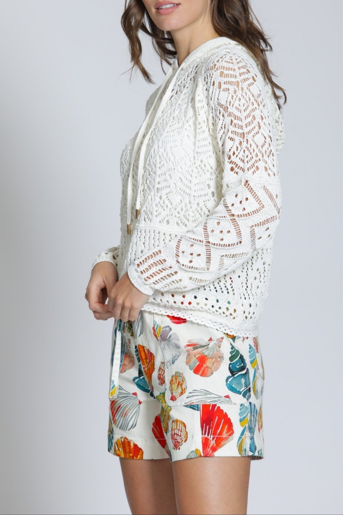 Crochet Hooded Sweater - APNY - 605258074843 - Sugar River Shoppe - 