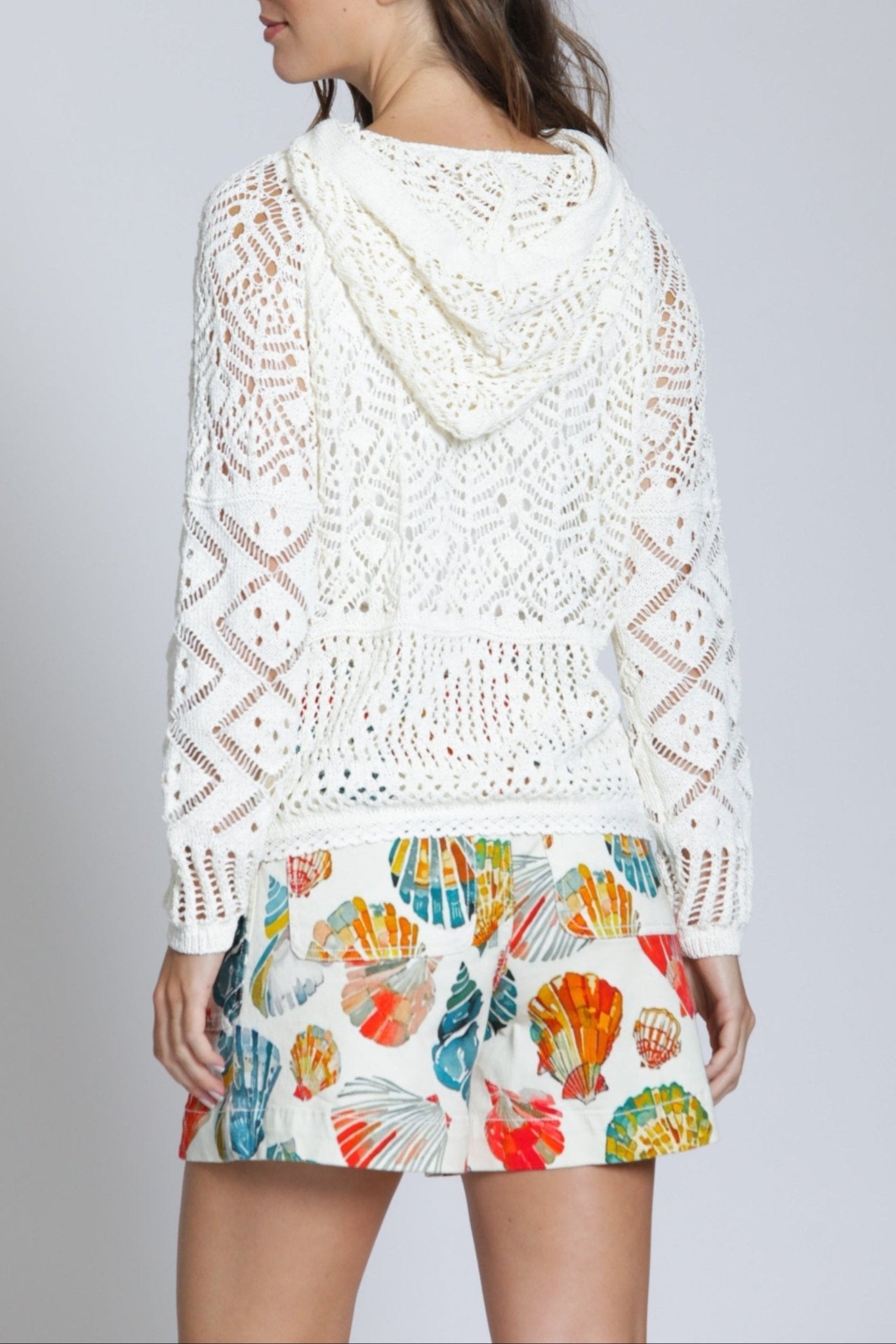 Crochet Hooded Sweater - APNY - 605258074843 - Sugar River Shoppe - 