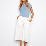 Cropped Colored Twill Palazzo Pants - Charlie B - 690178764295 - Sugar River Shoppe - 
