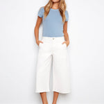 Cropped Colored Twill Palazzo Pants - Charlie B - 690178764295 - Sugar River Shoppe - 