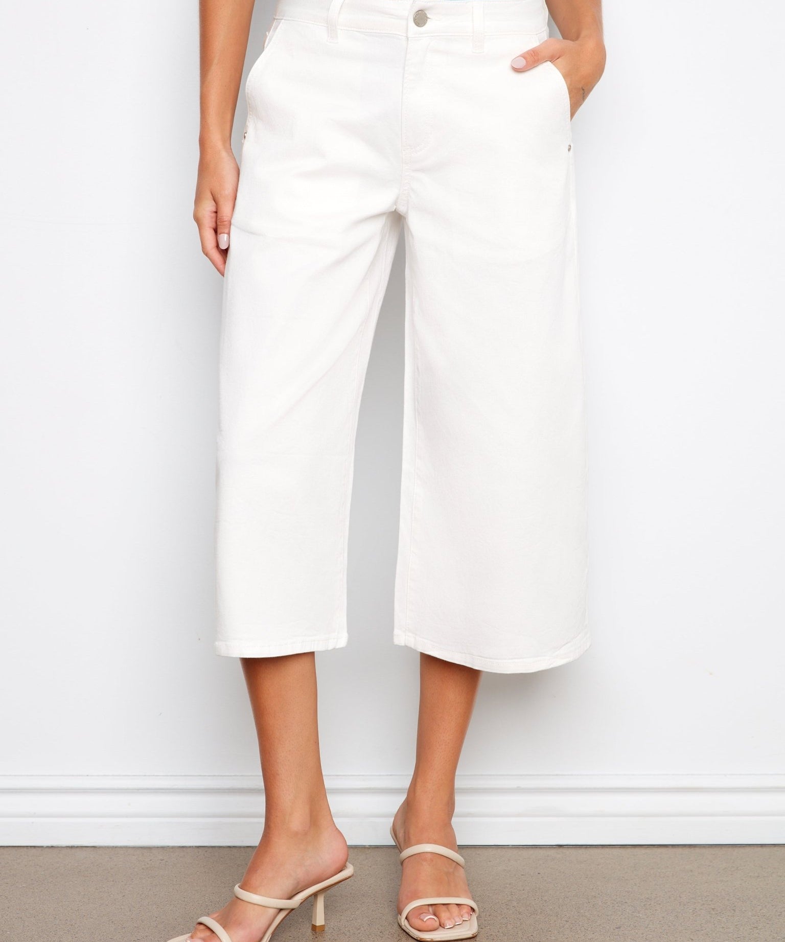 Cropped Colored Twill Palazzo Pants - Charlie B - 690178764295 - Sugar River Shoppe - 